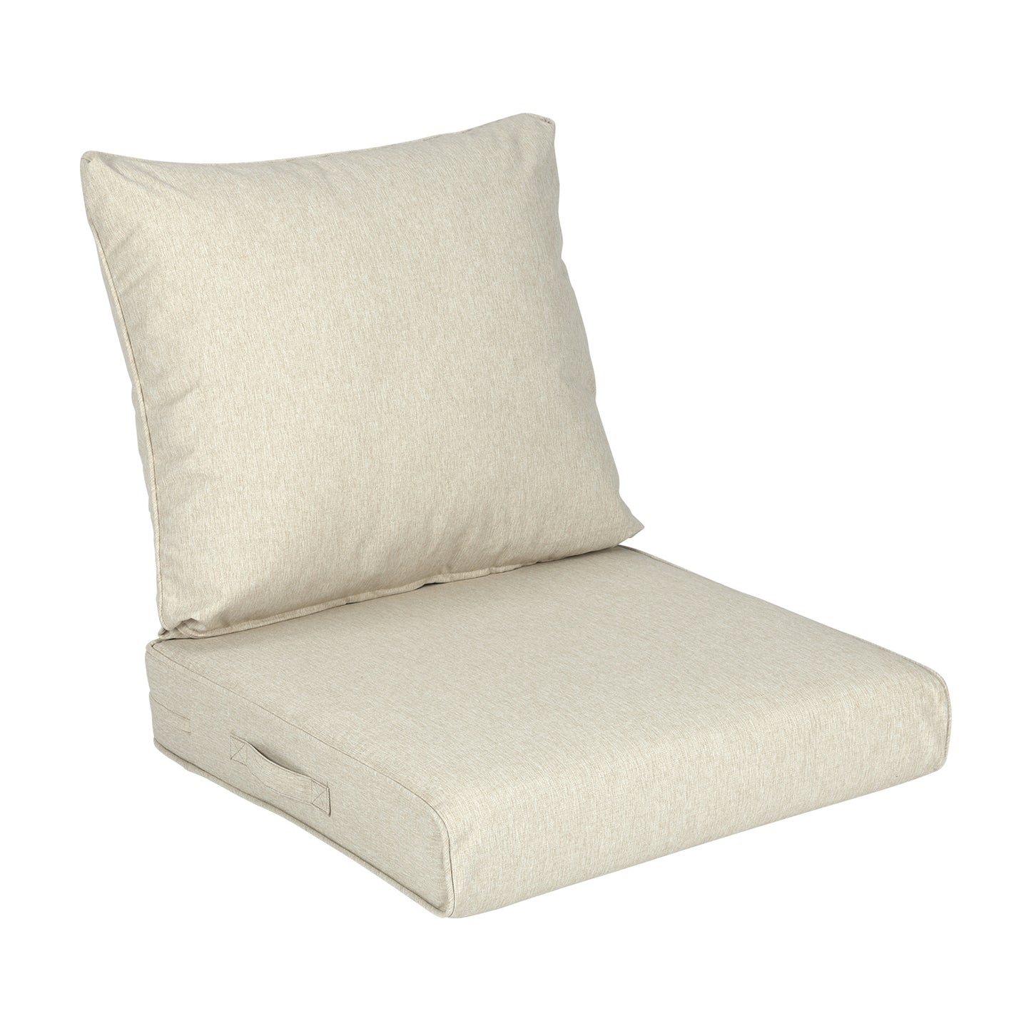 Outdoor Deep Seat Cushion Set, Waterproof Patio Chair Cushions, Beige