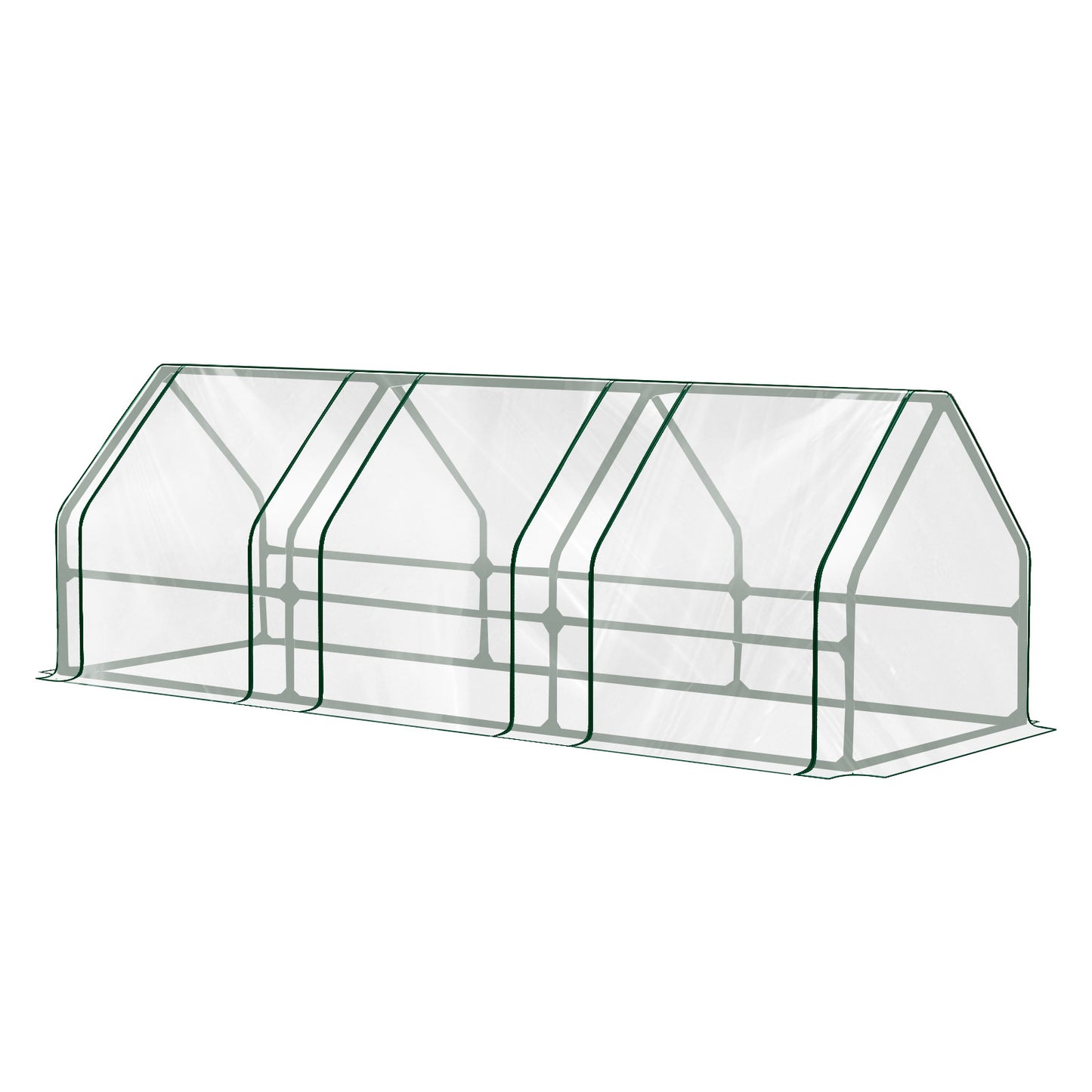 Mini Greenhouse with Zipper Doors, Water Resistant & UV Protected, Transparent - Aoodor 