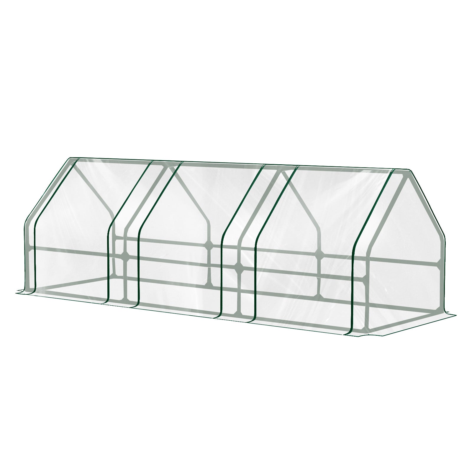 Mini Greenhouse with Zipper Doors, Water Resistant & UV Protected, Transparent - Aoodor 