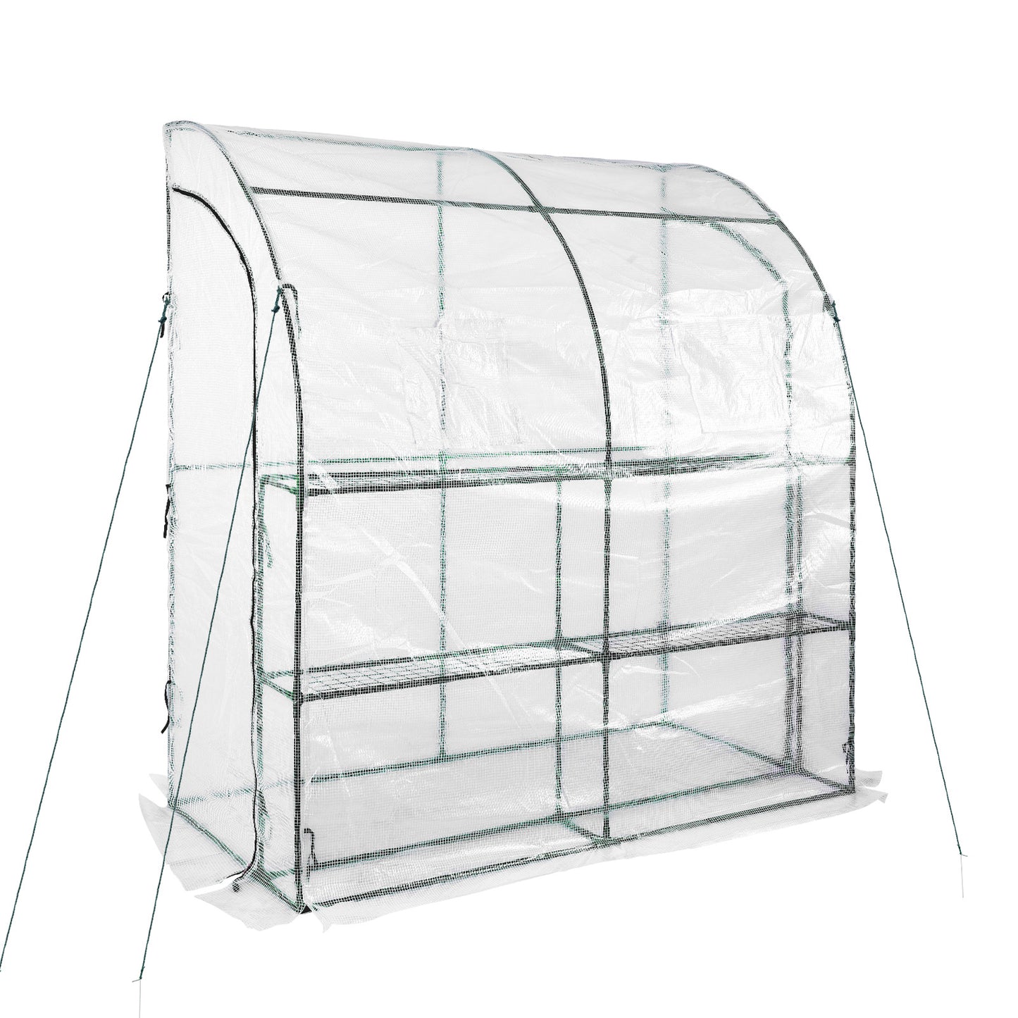 7x3x7 ft. Lean to Greenhouse for Outdoors, Portable Walk-in Greenhouse