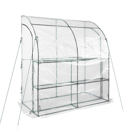 7x3x7 ft. Lean to Greenhouse for Outdoors, Portable Walk-in Greenhouse