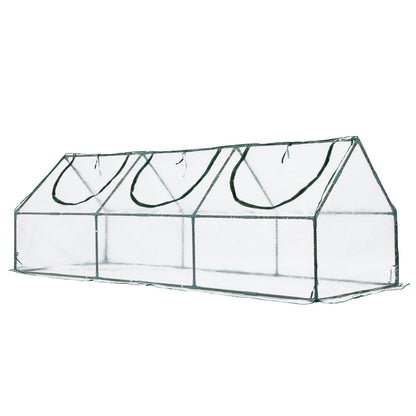 Mini Greenhouse with Zipper Doors, Waterproof & UV Protected, Transparent