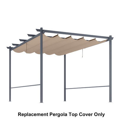 Pergola Replacement Canopy - Retractable Sun Shade Cover with Water-Resistant & UPF 50+ UV Blocking for Outdoor Patio