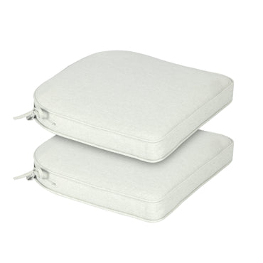 Outdoor Dining Chair Cushions Set, Patio Chair Pads with Ties, Light Gray