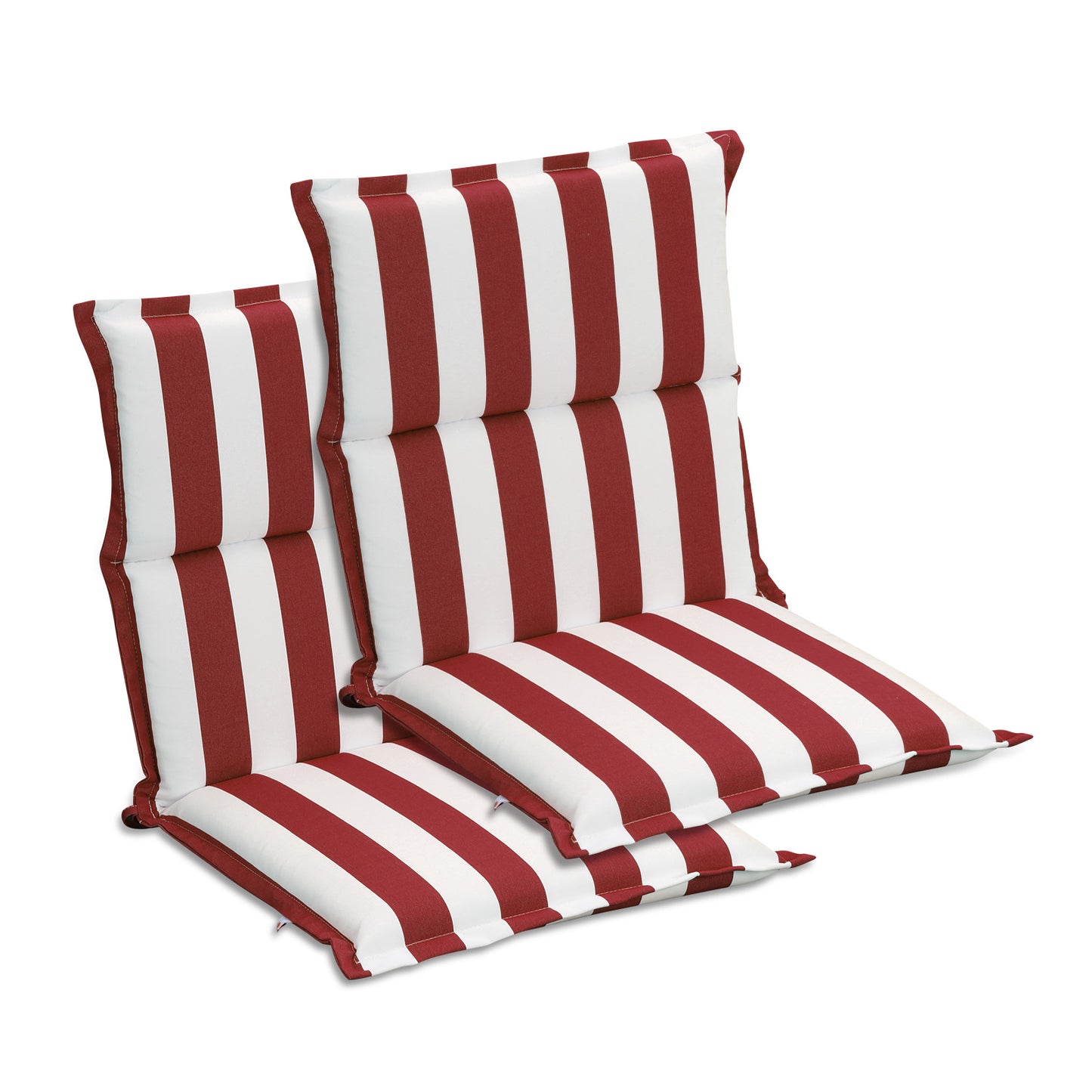 39x20x2.4 inch Outdoor Chair Cushions, Three-Section, Red Stripe