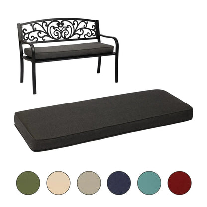 46x18x3 inch Patio Bench Cushion - Wine Red