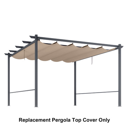 Pergola Replacement Canopy - Retractable Sun Shade Cover with Water-Resistant & UPF 50+ UV Blocking for Outdoor Patio