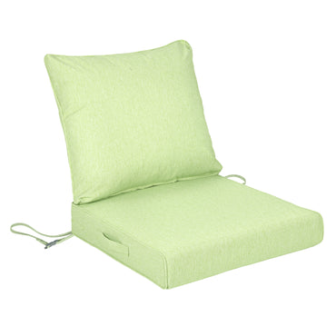 Waterproof Outdoor Deep Seat Cushion Set with Adjustable Straps & Removable Cover - Green Aoodor 