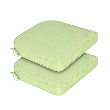 Outdoor Dining Chair Cushions Set, Patio Chair Pads with Ties, Green