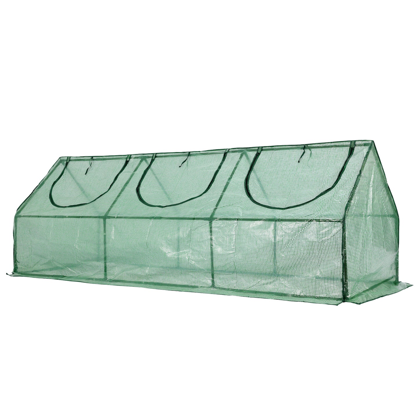 Mini Greenhouse with Zipper Doors, Waterproof & UV Protected, Green