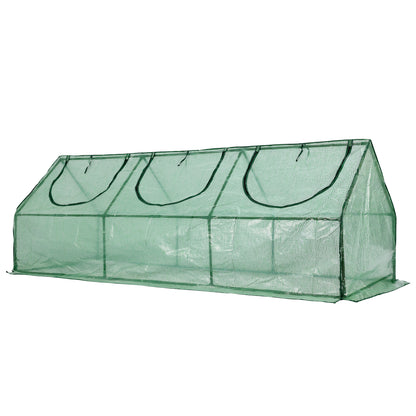 Mini Greenhouse with Zipper Doors, Waterproof & UV Protected, Green