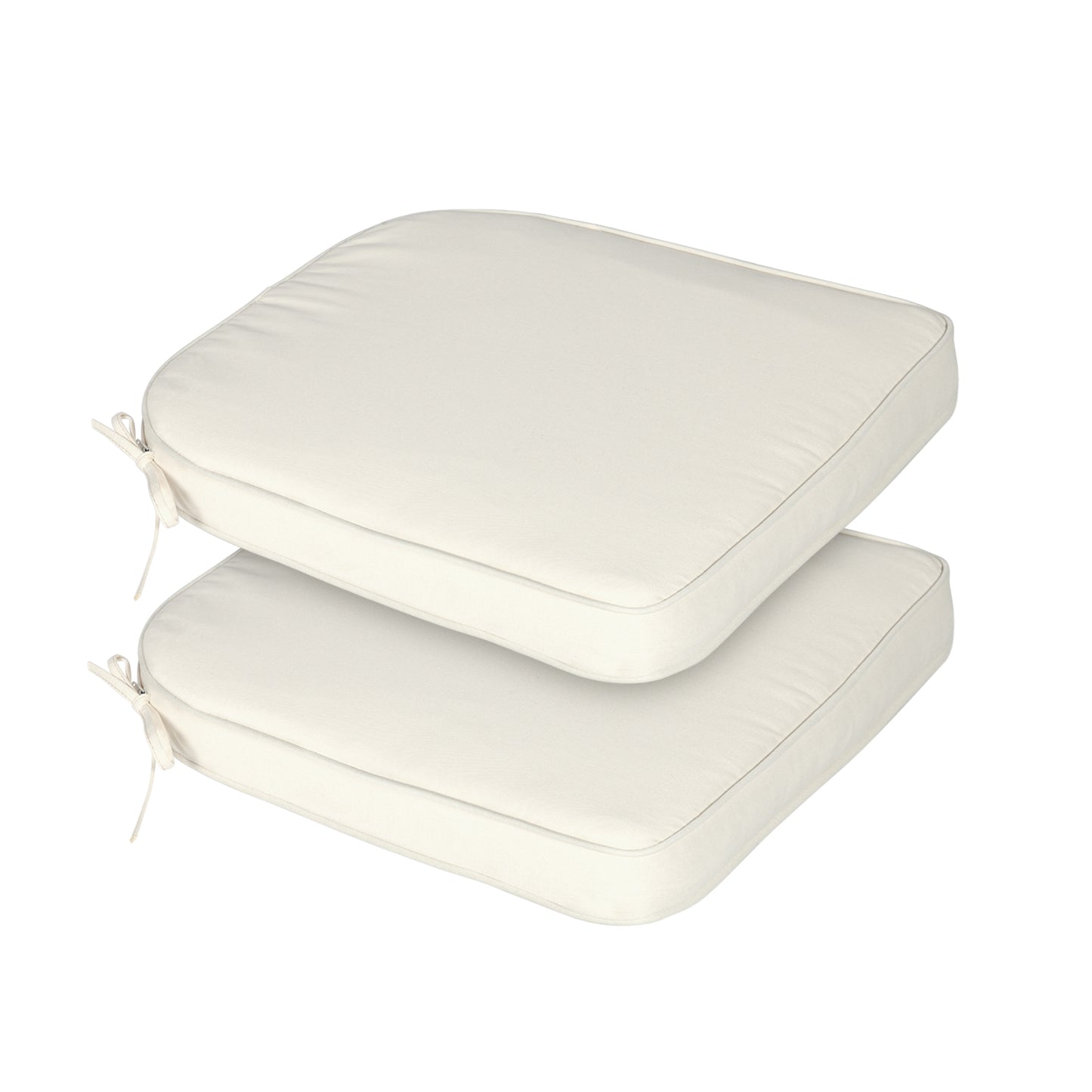 Outdoor Dining Chair Cushions Set, Patio Chair Pads, Ivory White