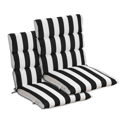 39x20x2.4 inch Outdoor Chair Cushions, Black Stripe