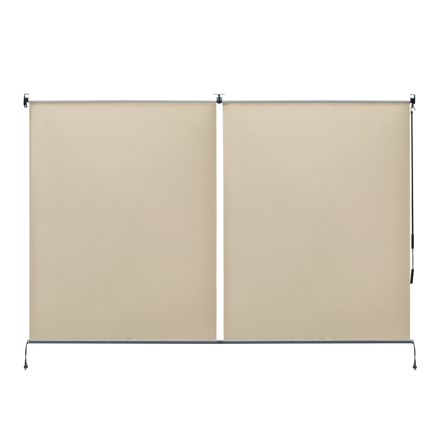 4.8x6 ft. Roller Shade - 2 Pack of Cordles Pergola Curtains, High-Quality Polyester Fabric for Pergola