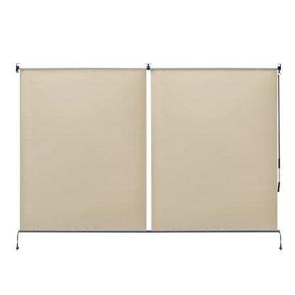 4.8x6 ft. Roller Shade - 2 Pack of Cordles Pergola Curtains, High-Quality Polyester Fabric for Pergola