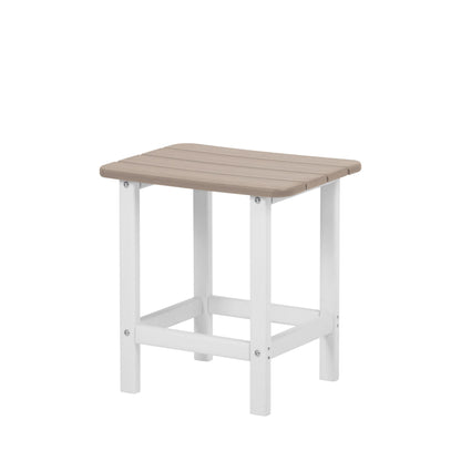 18x14.6x19 inch Outdoor Side Table, Square Adirondack Patio End Table for Patio, Pool, Porch