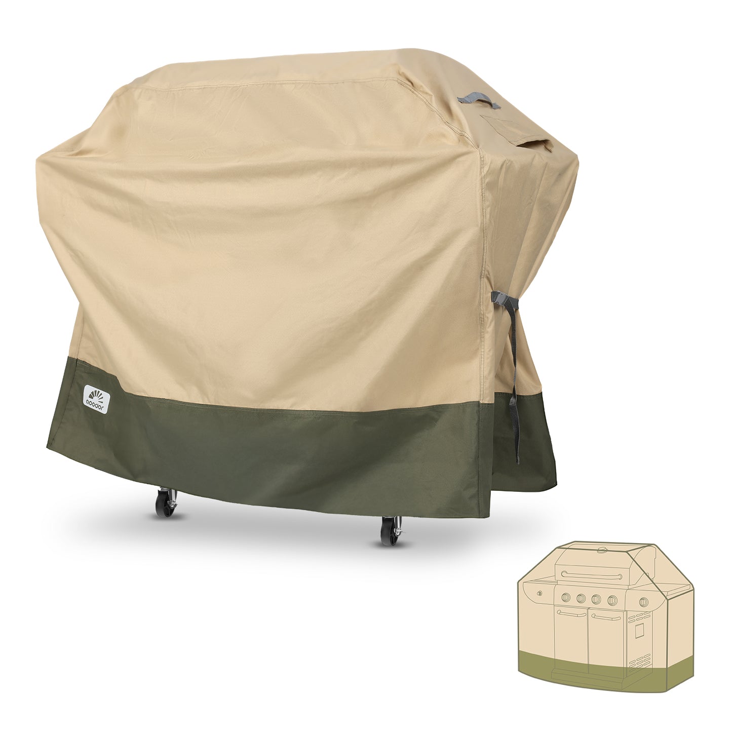 Outdoor BBQ Grill Cover for Burners Griddle Grill