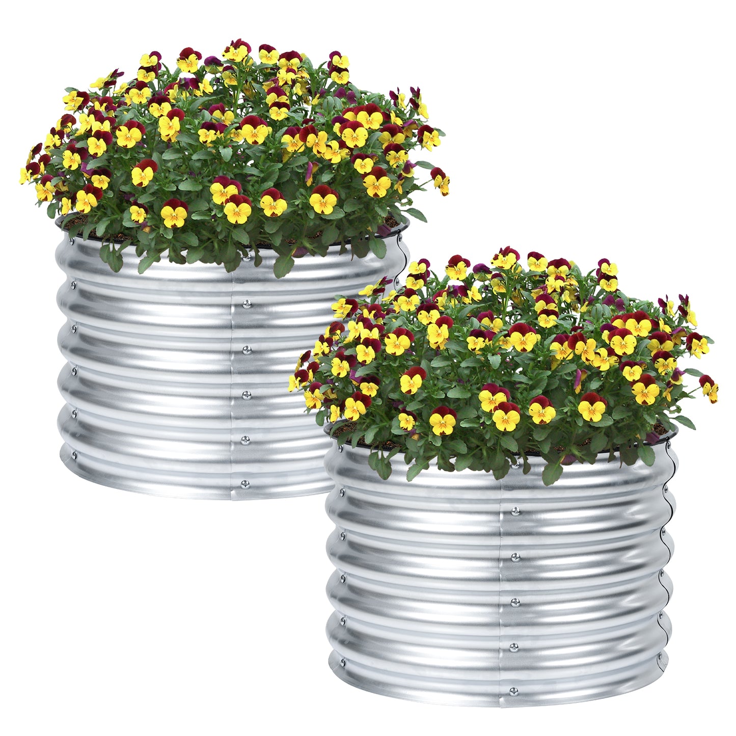 17" Tall 24" Metal Raised Garden Bed Kit, Set of 2