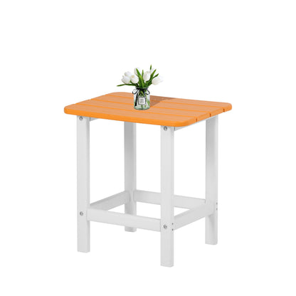 18x14.6x19 inch Outdoor Side Table, Square Adirondack Patio End Table for Patio, Pool, Porch