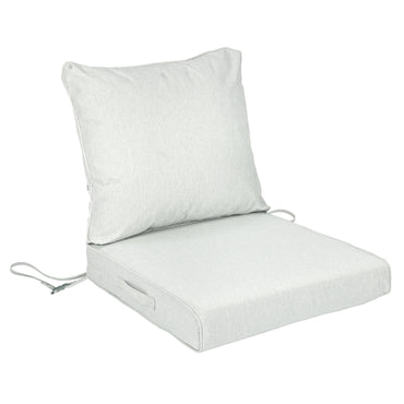 Waterproof Outdoor Deep Seat Cushion Set with Adjustable Straps & Removable Cover - Light Gray Aoodor 