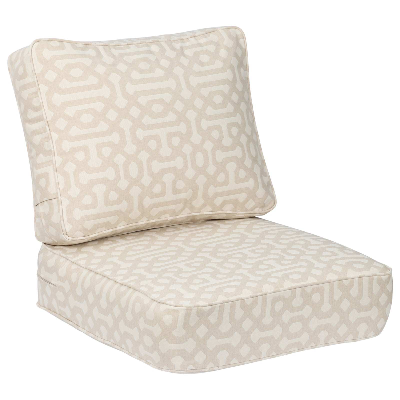 Premium Sunbrella Outdoor Patio Chair Cushions Set, Beige