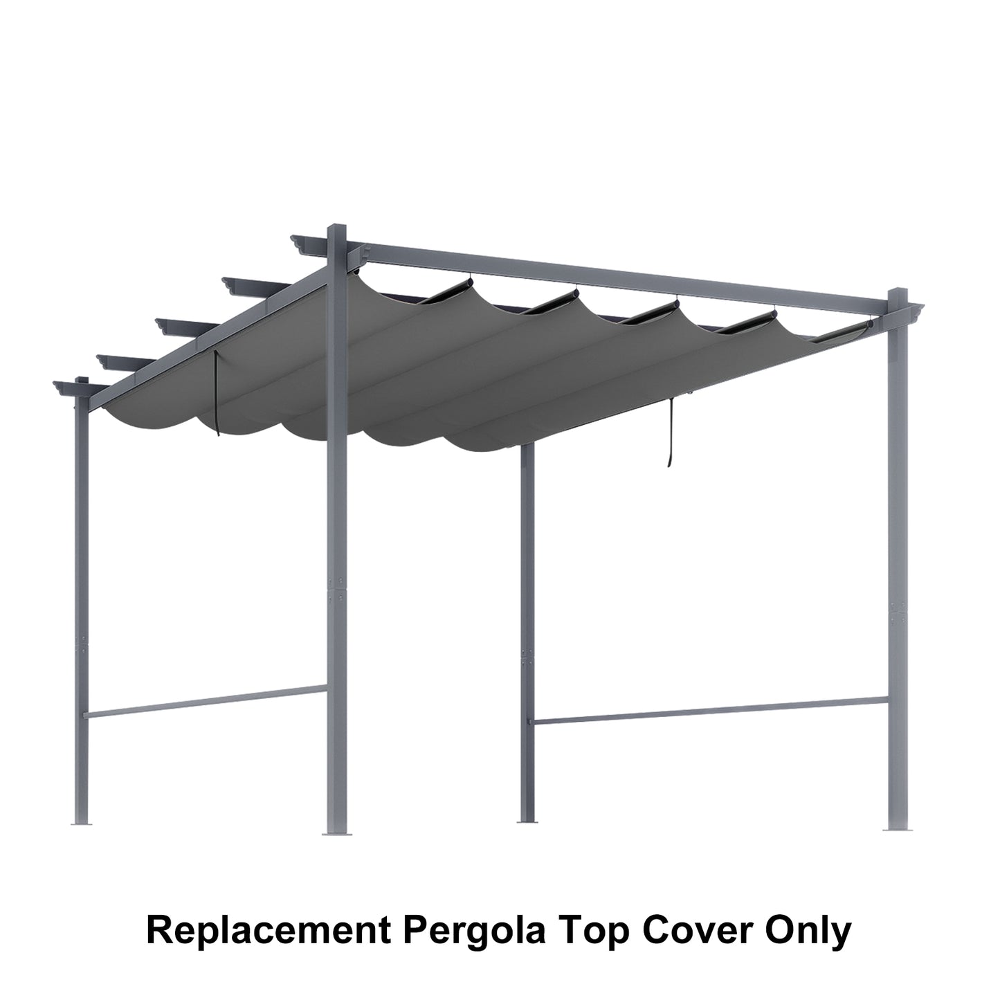 Pergola Replacement Canopy - Retractable Sun Shade Cover with Water-Resistant & UPF 50+ UV Blocking for Outdoor Patio Aoodor 
