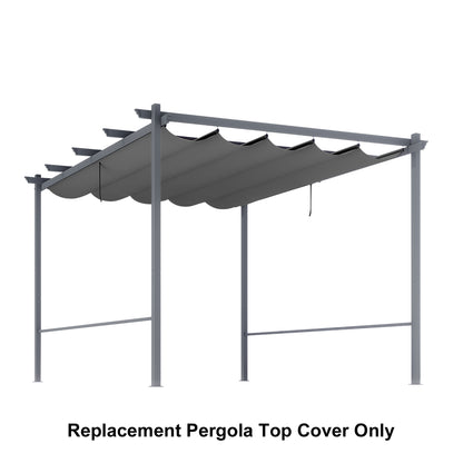 Pergola Replacement Canopy - Retractable Sun Shade Cover with Water-Resistant & UPF 50+ UV Blocking for Outdoor Patio