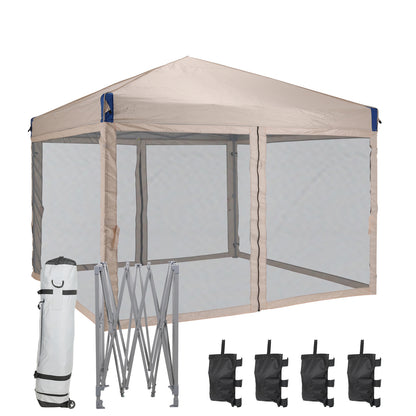 10x10/12x12 ft. Pop Up Canopy Tent with Removable Mesh Sidewalls