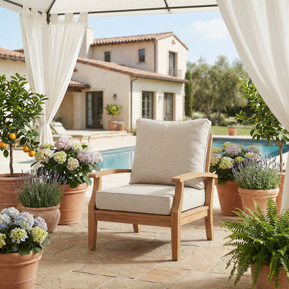 Outdoor Deep Seat Cushion Set, Patio Chair Back & Seat Cushions, Beige Taupe