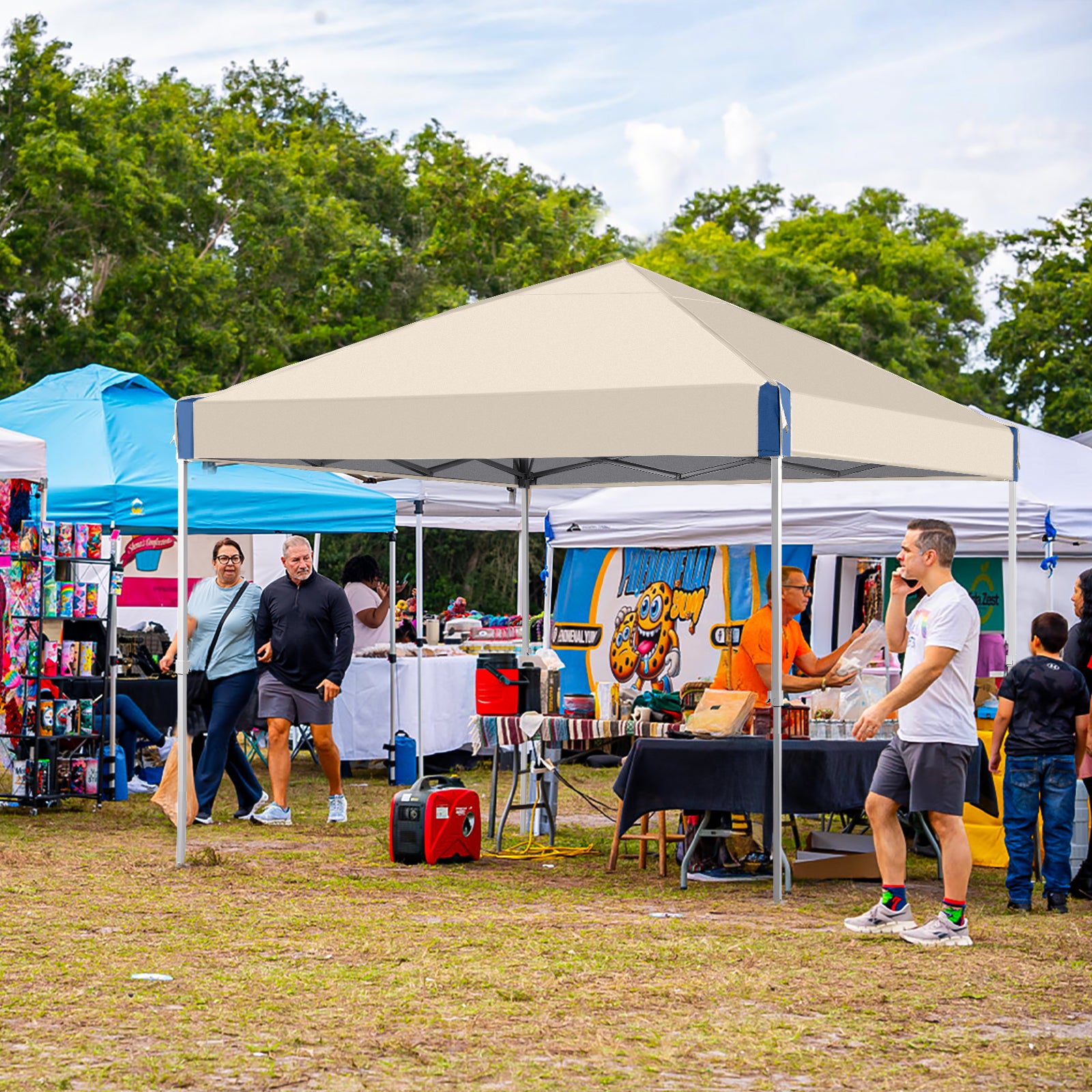 10x10/12x12 ft. Pop Up Canopy Tent with Roller Bag - Aoodor 