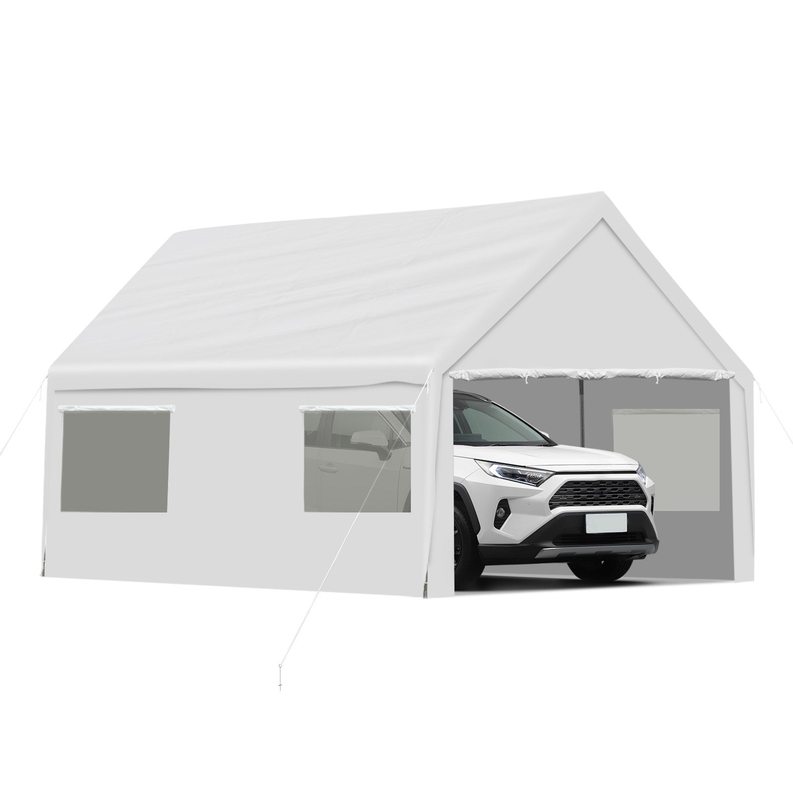 20x10/20x12 ft. Carport Canopy Tent - Portable Garage, Boat Shelter, Party Canopy