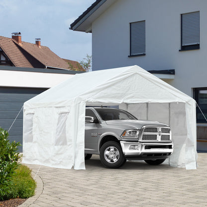 20x10/20x12 ft. Carport Canopy Tent - Portable Garage, Boat Shelter, Party Canopy
