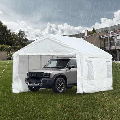 20x10/20x12 ft. Carport Canopy Tent - Portable Garage, Boat Shelter, Party Canopy