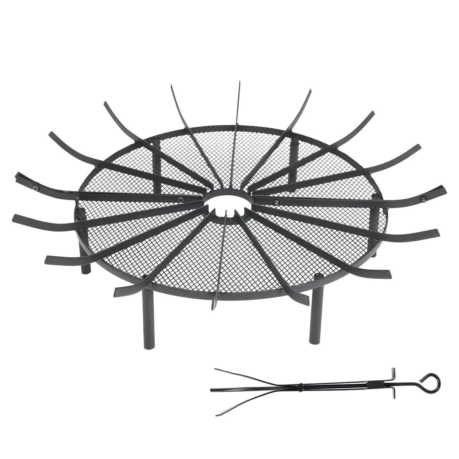 28''/32''/36''Round Spider Wagon Wheel Firewood Grates, Heavy Duty Fire Pit Grate Tool Aoodor   