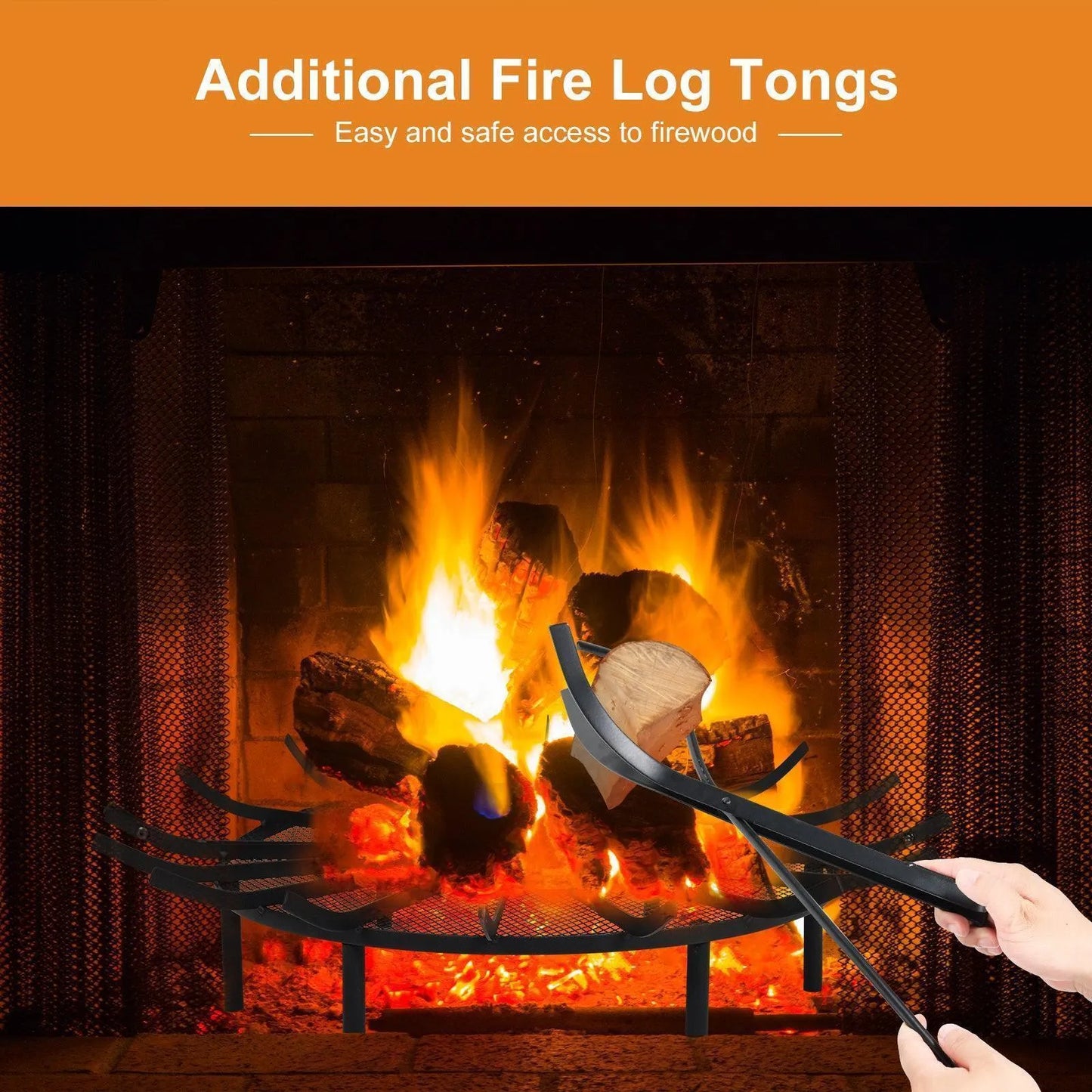 28''/32''/36''Round Spider Wagon Wheel Firewood Grates, Heavy Duty Fire Pit Grate Tool Aoodor   