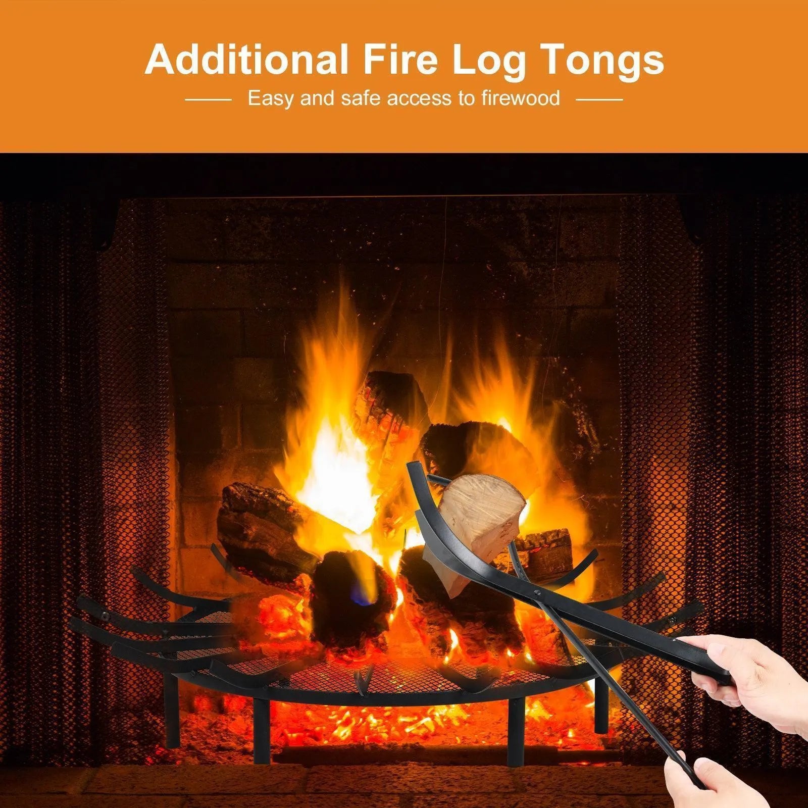 28''/32''/36''Round Spider Wagon Wheel Firewood Grates, Heavy Duty Fire Pit Grate Tool Aoodor   
