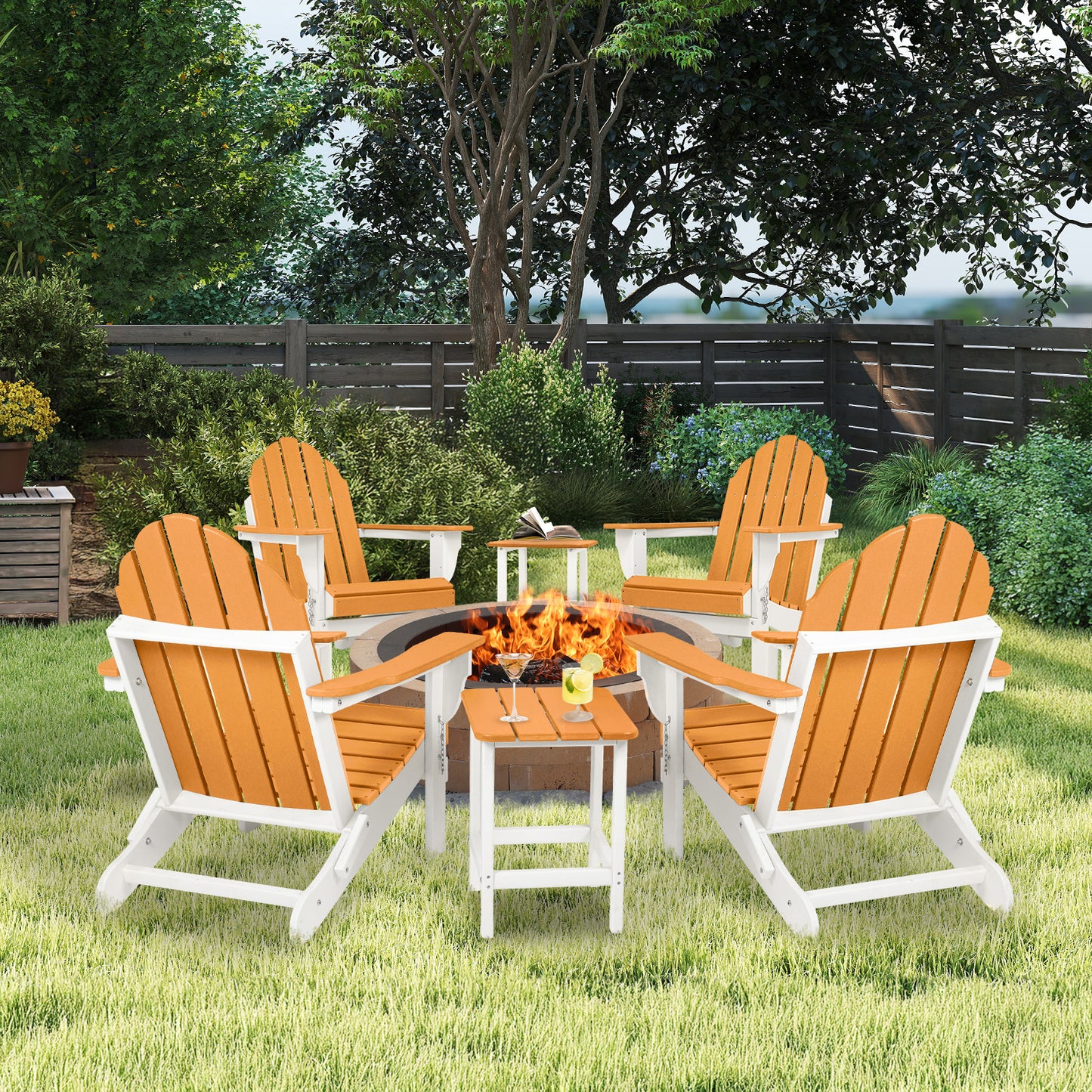 32(L)x22(W)x37(H) inch Folding Adirondack Chair Aoodor 
