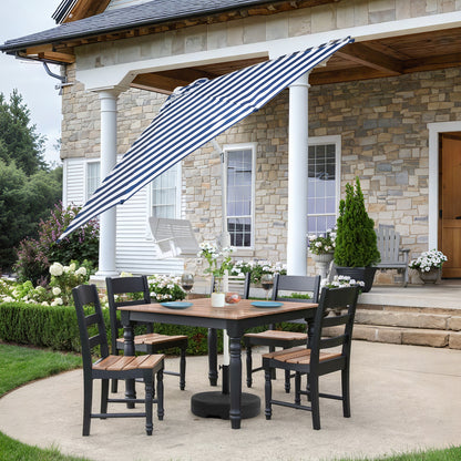9 ft. Outdoor Patio Market Umbrella with 8 Sturdy Ribs, Push Button Tilt and Crank