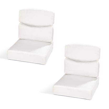 Smile Outdoor Chair Cushion Set, Sunbrella Fabric Deep Seating Cushions, Canvas Natural