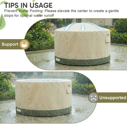 Outdoor Patio Furniture Set Cover, Round