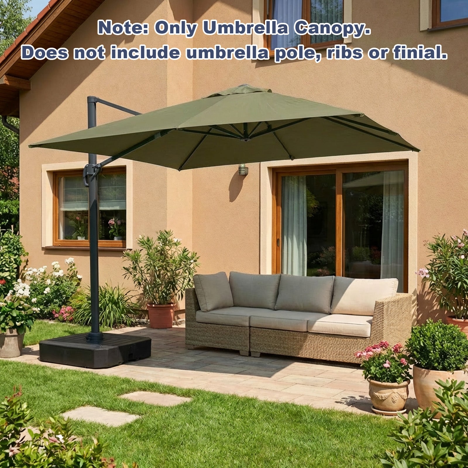 looking for a finial for a patio umbrella TheLAShop 7 ft 8-Rib Wood with Fringe Boho 5-10yr textured vinyl finish over a resilient steel pole Outdoor Patio Umbrella White Finial