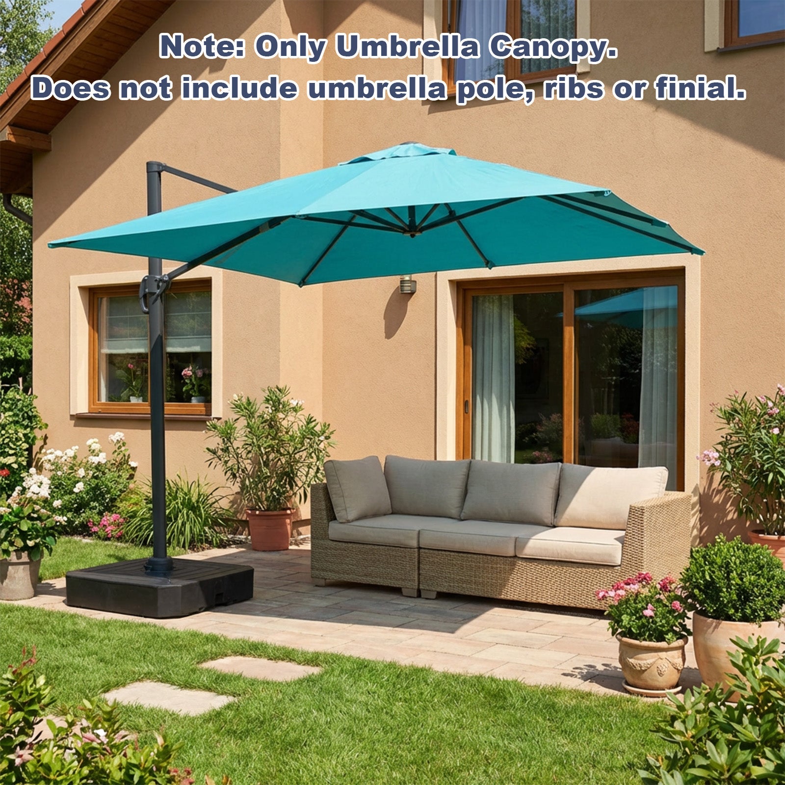 Aoodor Cantilever Umbrella Replacement Canopy