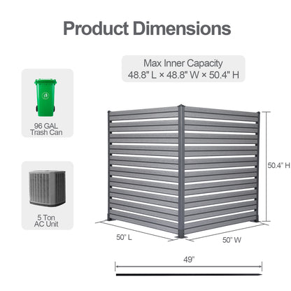 Patio Privacy Screen 49''W x 50''H Air Conditioner Fence