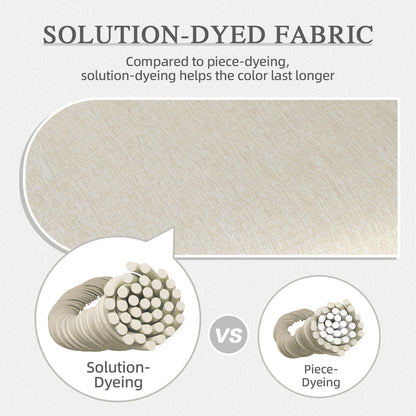 Outdoor Deep Seat Cushion Set, Waterproof Patio Chair Cushions, Beige