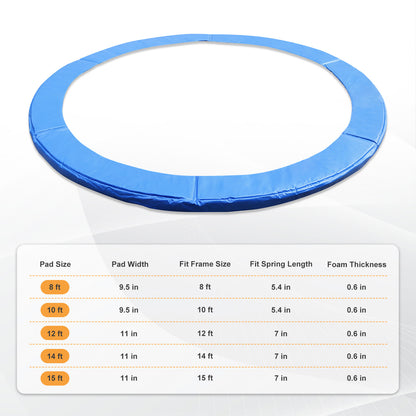 Trampoline Safety Pad Replacement, Universal Waterproof Trampoline Spring Cover for Round Frame