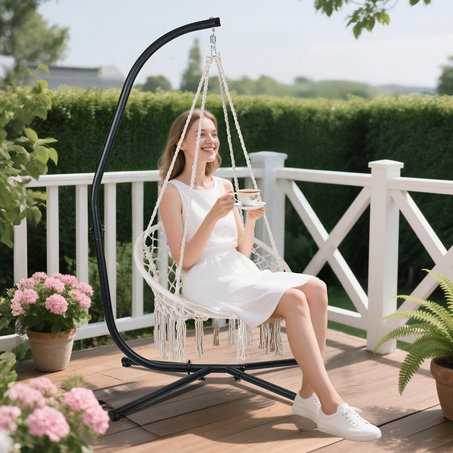 Hammock Steel Stand Only C-Stand - 300 Pound Capacity