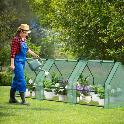 9x3x3 ft. Mini Greenhouse with 3 Zipper Doors, Water Resistant UV Protected