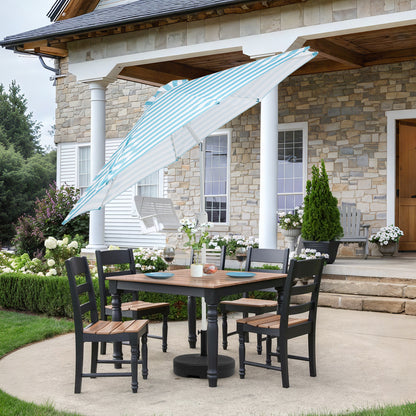 9 ft. Outdoor Patio Market Umbrella with 8 Sturdy Ribs, Push Button Tilt and Crank