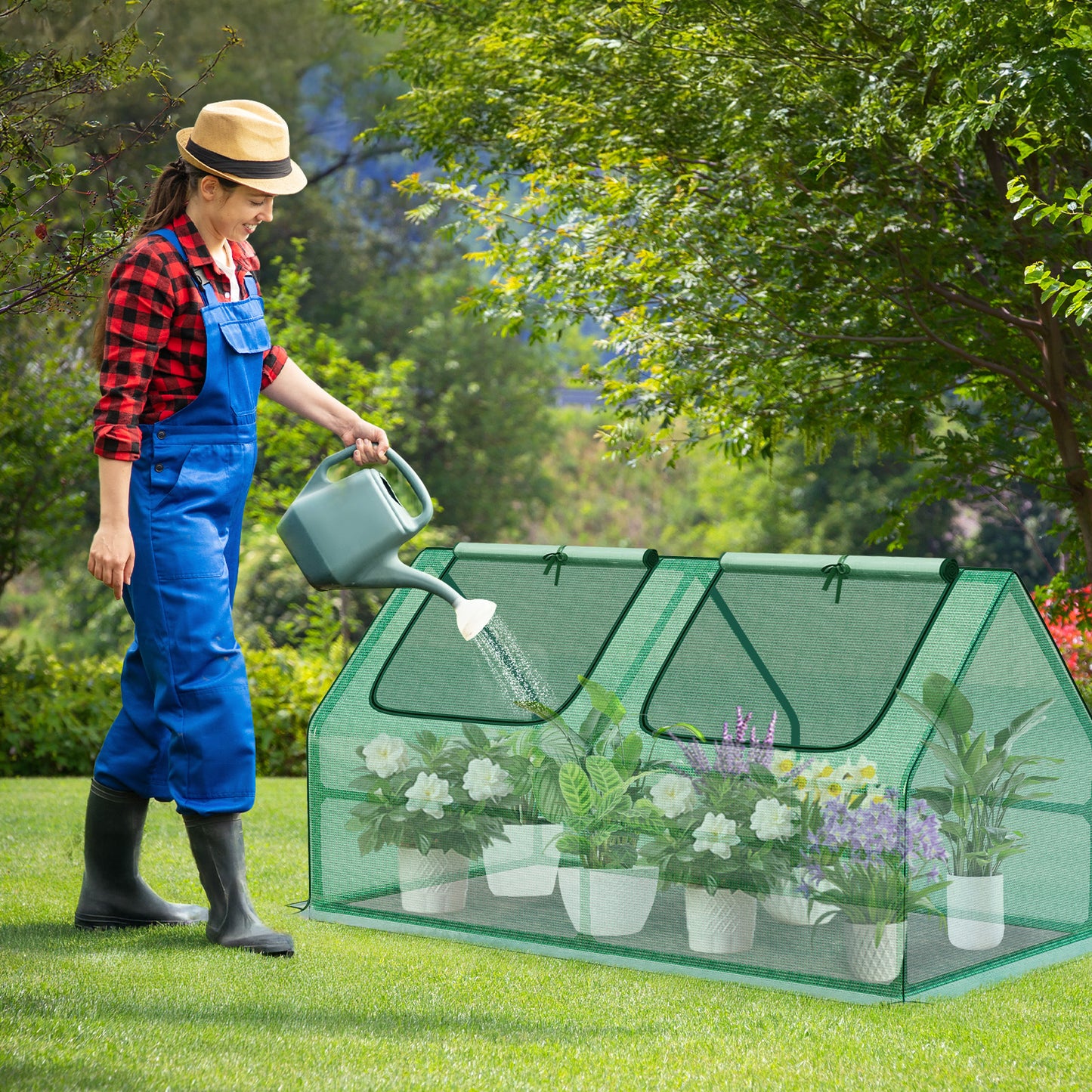 4x2x2 ft. Mini Greenhouse with Zipper Doors, Water Resistant & UV Protected