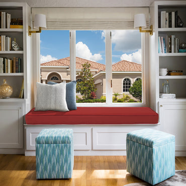 46x18x3 inch Patio Bench Cushion - Wine Red